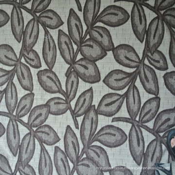 Jacquard Leaf Design Chenille Jacquard Fabric